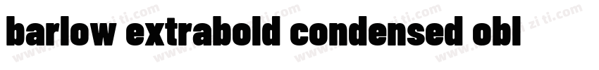 barlow extrabold condensed oblique字体转换